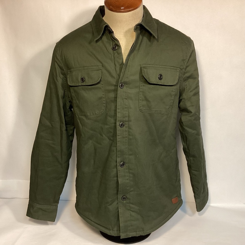 Jachs New York mens Army Green Jacket with Sherpa lining size large